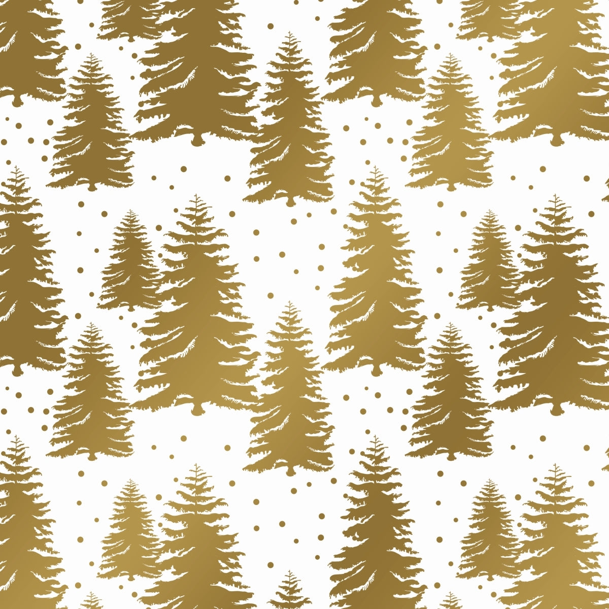 Gold Tree Wrapping Paper Roll
