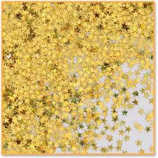 gold holographic star confetti