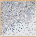 silver holographic star confetti