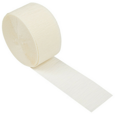 Cream Crepe Paper Streamer