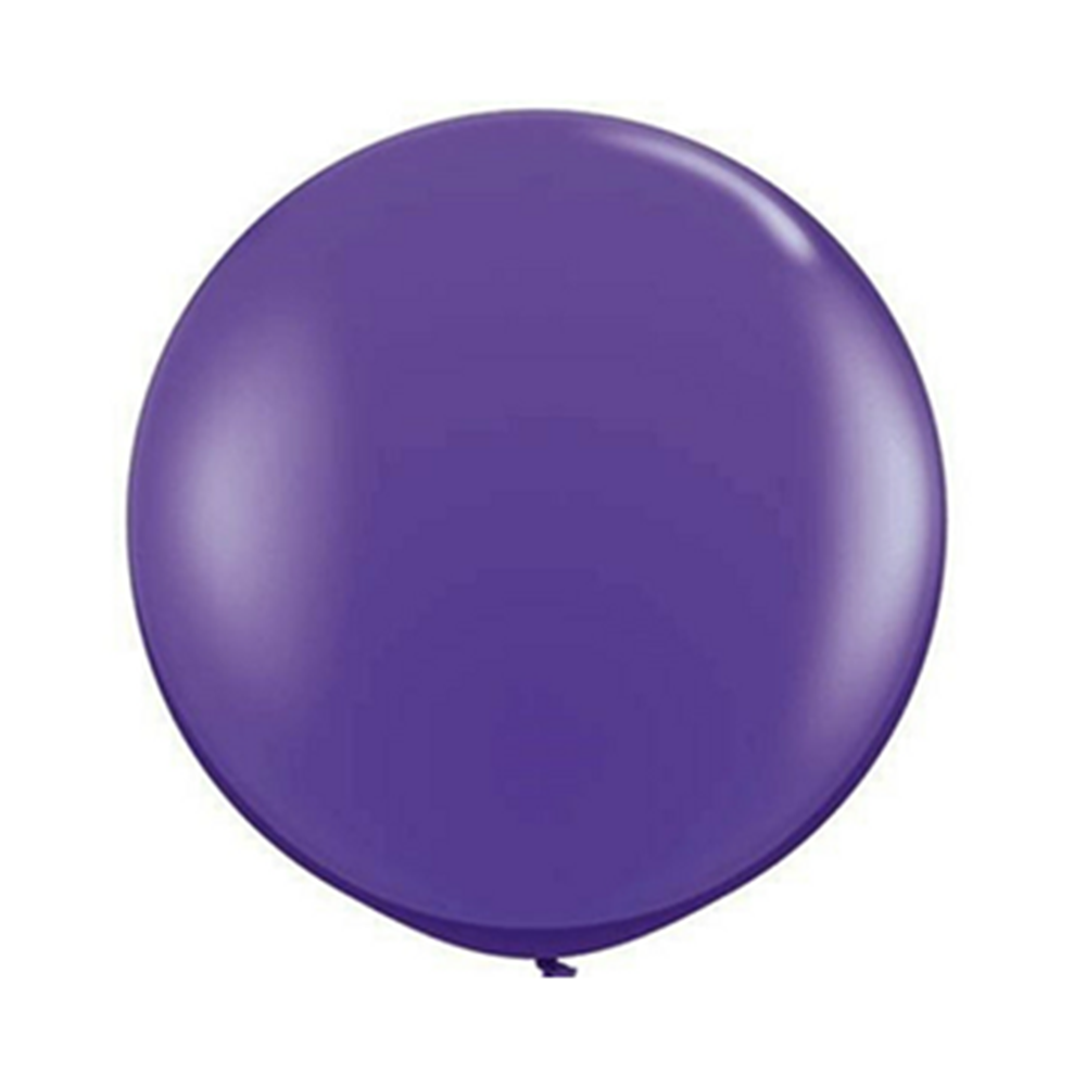 Large round purple latex balloon.