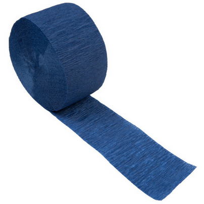Navy Blue Crepe Paper Streamer