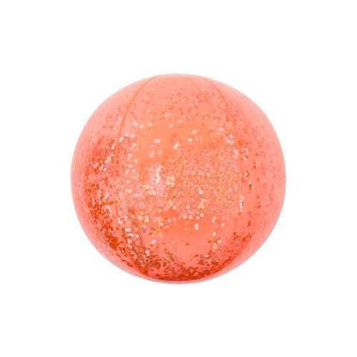 Inflatable Beach Ball Glitter- Neon Coral