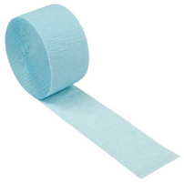pastel blue crepe paper streamer