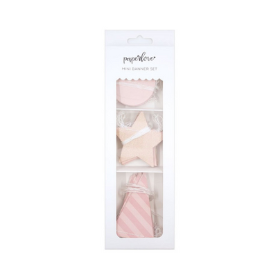 Light Pink Mini Banner Set