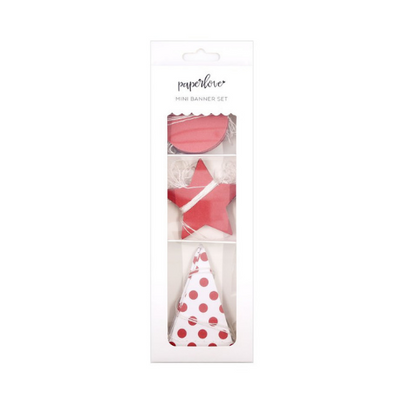 Red Mini Banner Set