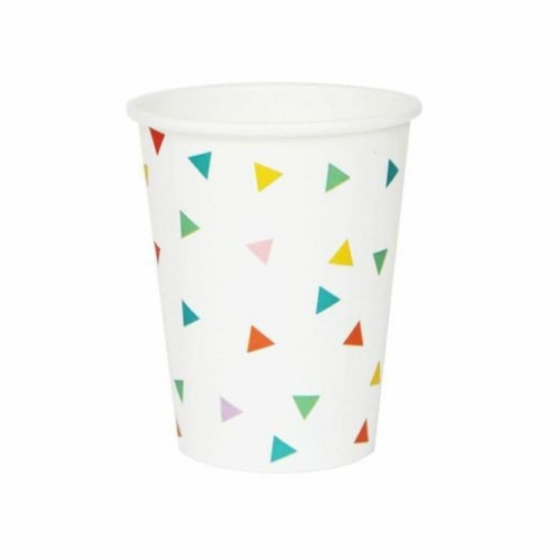 Confetti Triangle 9 oz Cups
