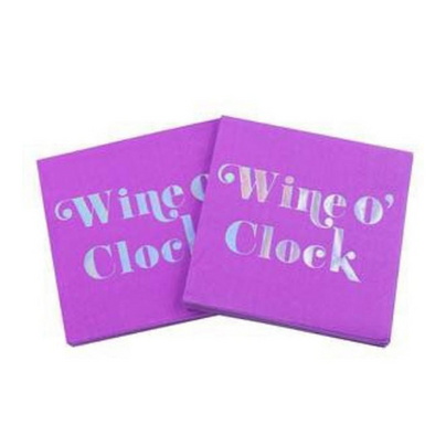 "Wine 'O Clock" Cocktail Napkins