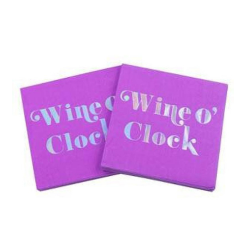 "Wine 'O Clock" Cocktail Napkins