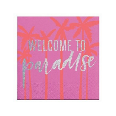 "Welcome to Paradise" Cocktail Napkins