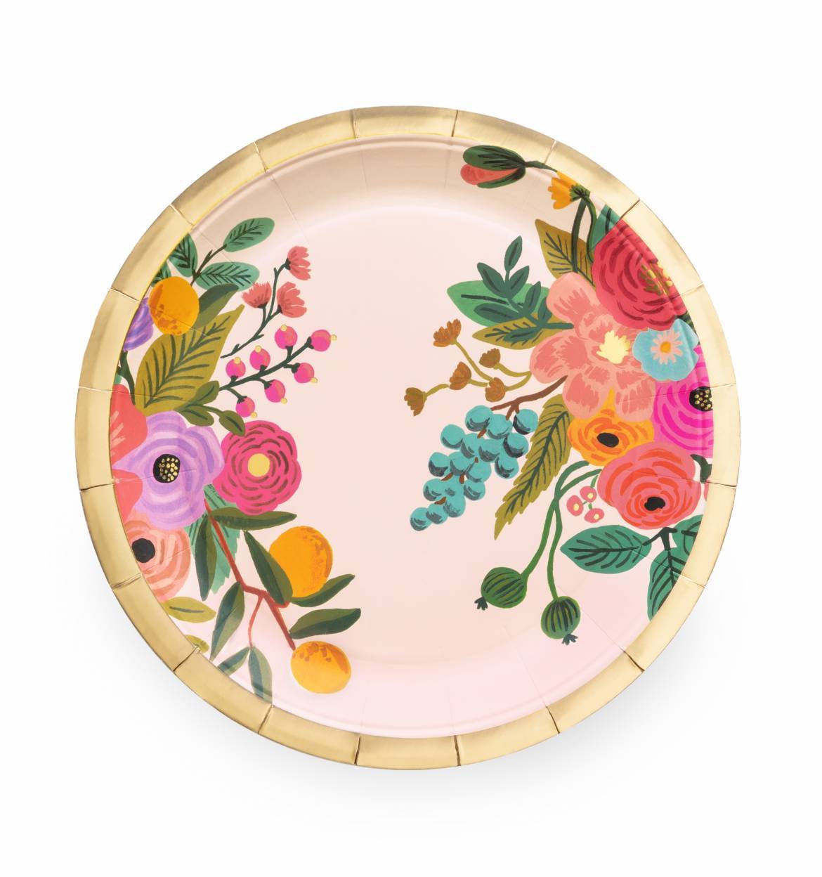 Edged Floral Party Dinner Plates