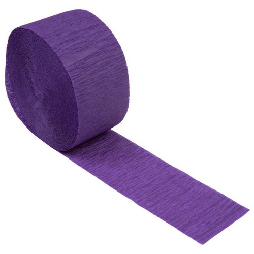 purple crepe paper streamer