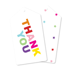 Rainbow Thank You Tags - Set of 10