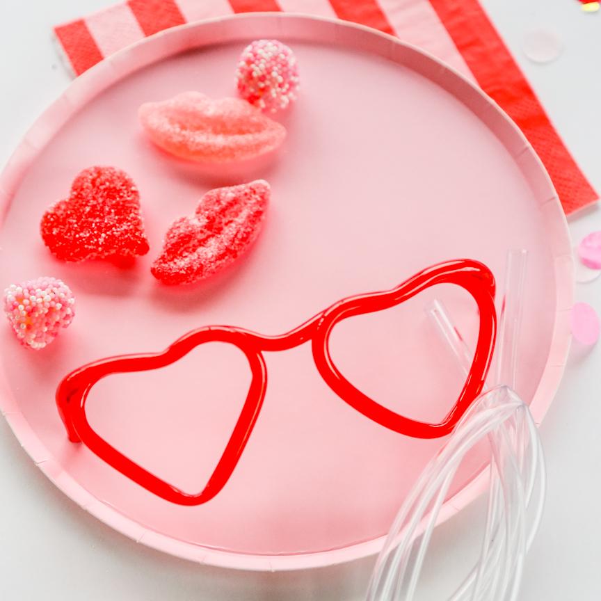 Valentine Crazy Straw Glasses