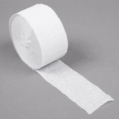 White Crepe Paper Streamer